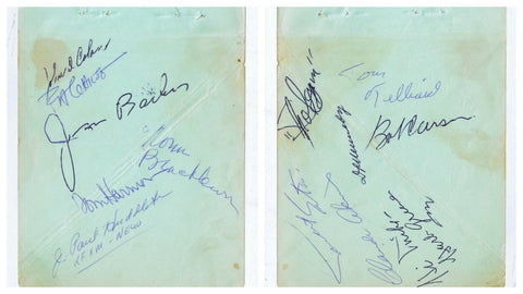 Tom Harmon Jim Backus Claude Akins + 10 Signed Vintage Album Page 