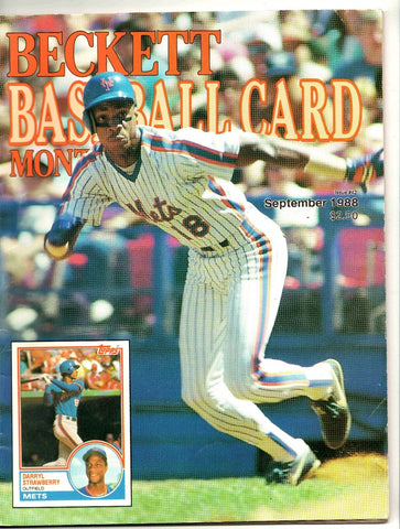 VINTAGE Sep 1988 Beckett Baseball Card Magazine #42 Darryl Strawberry Mets