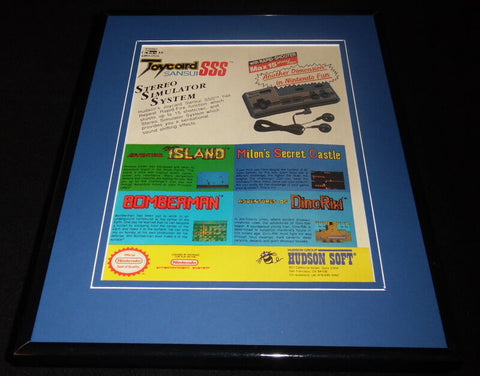 Adventure Island 1988 Sansui SSS Nintendo 11x14 Framed ORIGINAL Advertisement