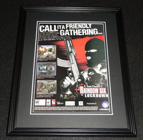 2005 Rainbow Six Lockdown Playstation 2 11x14 Framed ORIGINAL Advertisement