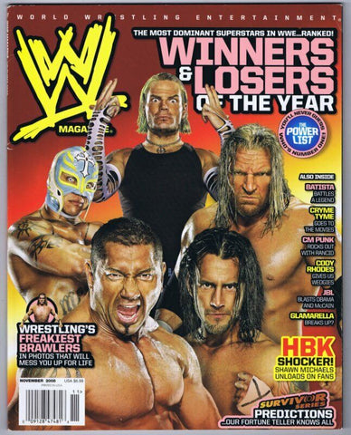 ORIGINAL Vintage November 2008 WWE Magazine Winners & Losers of the Year