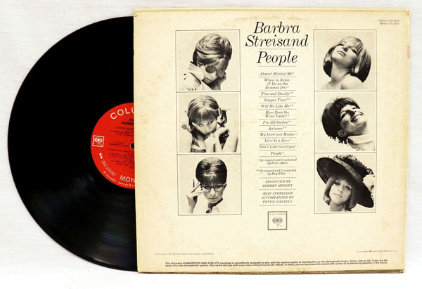 1964 Barbra Streisand People LP Vinyl Record Album MONO-CL 2215