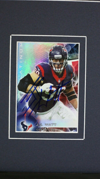 JJ Watt Signed Framed 16x20 Photo Display Houston Texans