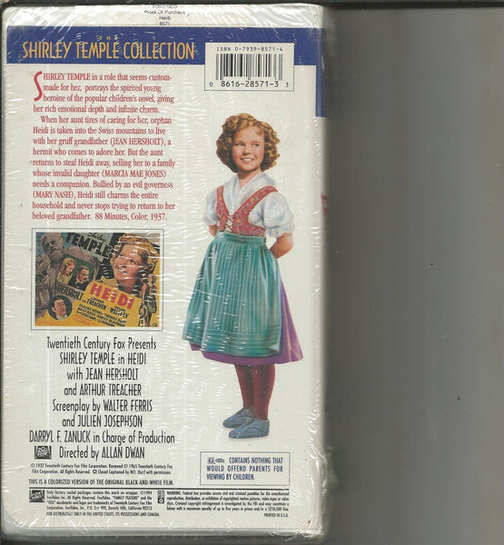 Shirley Temple HEIDI VINTAGE VHS Cassette 