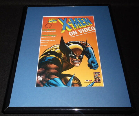 X Men on Video 1993 Wolverine Framed 11x14 ORIGINAL Vintage Advertisement