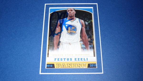 Festus Ezeli Signed Framed 11x17 Photo Display Warriors