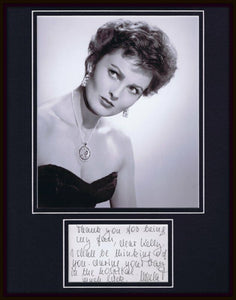 Ursula Thiess Signed Framed 11x14 Handwritten Note & Photo Display 