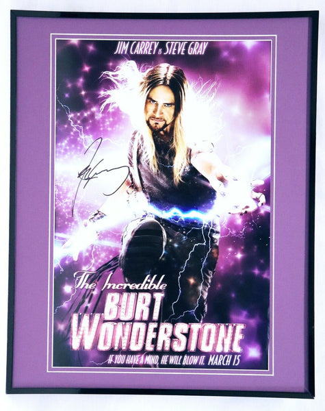 Jim Carrey Signed Framed 16x20 Incredible Burt Wonderstone Poster JSA 