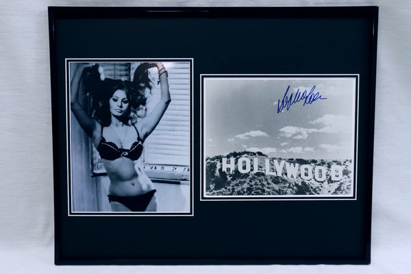 Sophia Loren Signed Framed 16x20 Hollywood Photo & Lingerie Photo Display