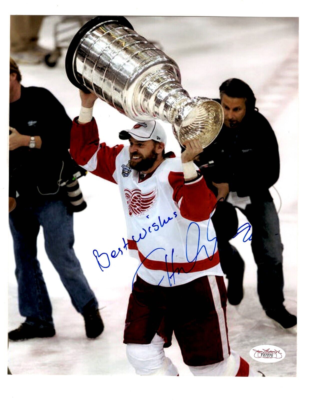 Tomas Holmstrom Signed 8x10 Photo JSA Red Wings