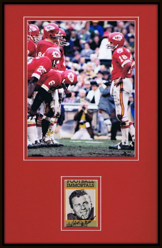 Len Dawson Signed Framed 11x17 Photo Display Chiefs