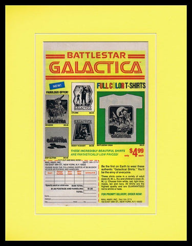 1979 Battlestar Galactica T Shirts Framed 11x14 ORIGINAL Vintage Advertisement