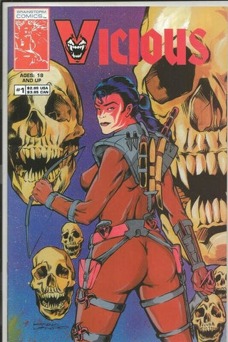 Vicious #1 ORIGINAL Vintage 1992 Brainstorm Comics GGA