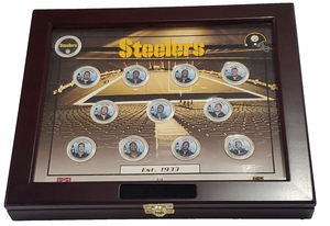 Pittsburgh Steelers 12 Piece Colorized Quarter Coin Set Roethlisberger Polamalu