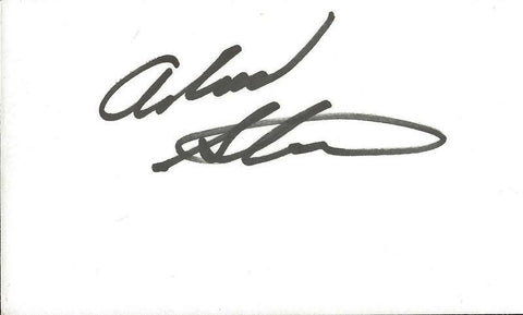 Andrew Stevens Signed 3x5 Index Card 