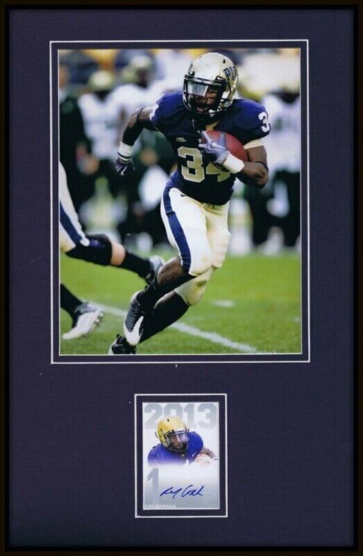 Ray Graham Signed Framed Rookie Card & Photo Display Pitt Panthers Texans