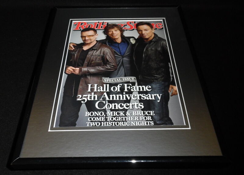 Bono Mick Jagger B Springsteen Framed 11x14 ORIGINAL 2009 Rolling Stone Cover