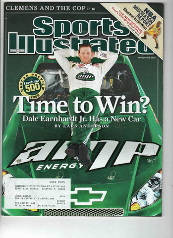 Feb 18 2008 Sports Illustrated Magazine Dale Earnhardt Jr