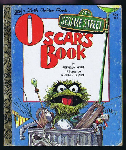 ORIGINAL Vintage 1979 Sesame Street Oscar's Book 12th Print Golden Book  