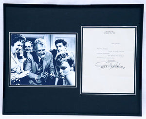 Ralph Bellamy Signed Framed 1980 Letter & Photo Display 16x20 Rosemary's Baby