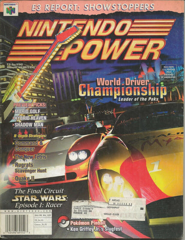 ORIGINAL Vintage 1999 Nintendo Power Magazine #122 Star Wars w/ WWE Poster