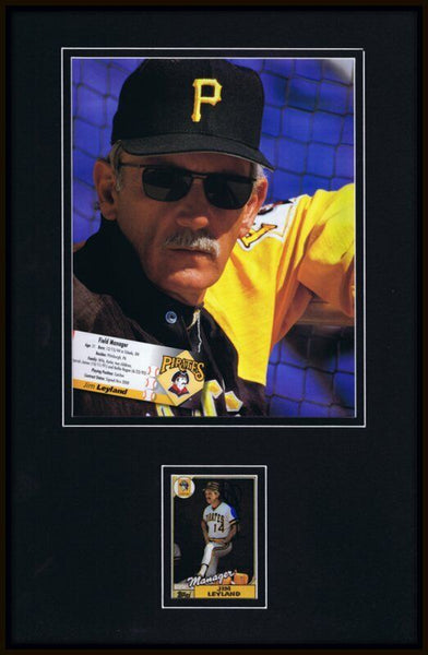 Jim Leyland Signed Framed 11x17 Photo Display Pittsburgh Pirates