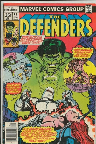 Defenders #56 ORIGINAL Vintage 1978 Marvel Comics Hulk