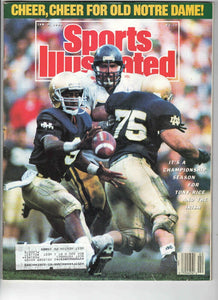 Jan 9 1989 Sports Illustrated Magazine Tony Rice Notre Dame