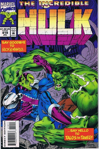 Incredible Hulk #419 ORIGINAL Vintage 1994 Marvel Comics 2nd App Talos