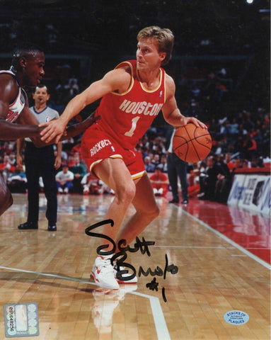 Scott Brooks Signed 8x10 Photo Rockets Stacks of Plaques Signing