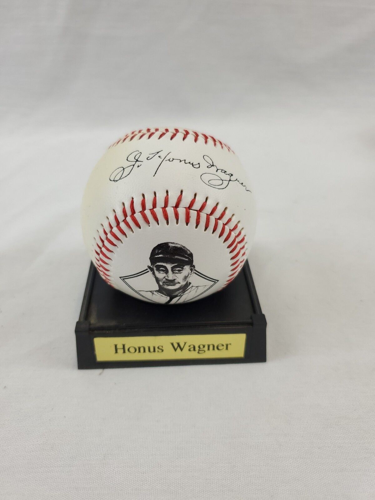 Honus Wagner Record Breakers of Baseball Facsimile Signed Baseball