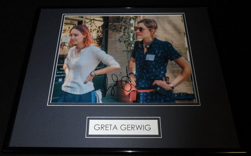 Greta Gerwig Signed Framed 16x20 Photo Display AW Lady Bird