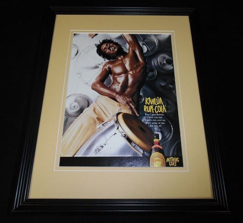 2000 Kahlua Rum Cola 11x14 Framed ORIGINAL Vintage Advertisement 