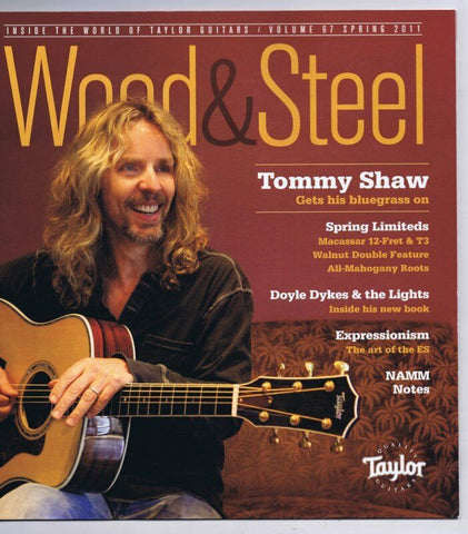 ORIGINAL Vintage Spring 2011 Taylor Guitars Wood & Steel Magazine Tommy Shaw