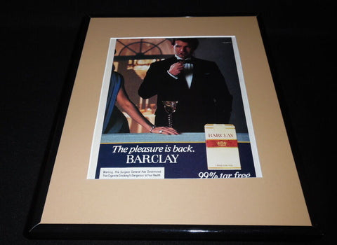 1983 Barclay Cigarettes Framed 11x14 ORIGINAL Advertisement