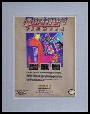 Quantum Fighter 1991 NES Nintendo 11x14 Framed ORIGINAL Advertisement