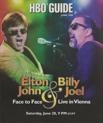 ORIGINAL Vintage June 1998 HBO Guide Magazine Elton John Billy Joel Batman Robin