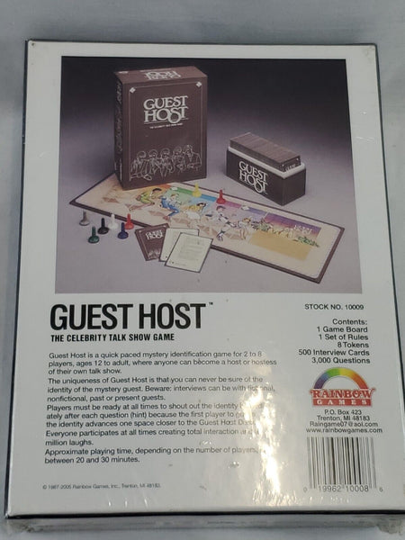 NEW SEALED 2005 Rainbow Games Guest Host Celebrity Talk Show Board Game