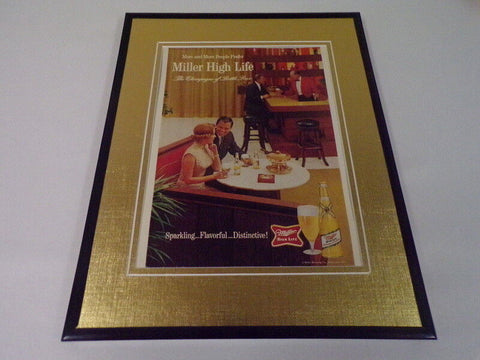 1966 Miller High Life Beer Framed 11x14 ORIGINAL Vintage Advertisement B