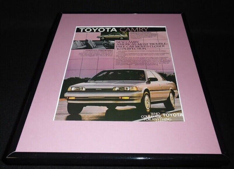 1986 Toyota Camry Framed 11x14 ORIGINAL Vintage Advertisement B