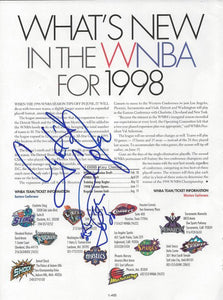 Cynthia Cooper / Rebecca Lobo Signed 1998 Magazine Page JSA WNBA