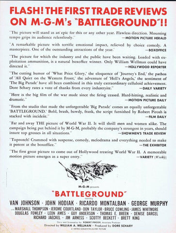 1949 Battleground ORIGINAL Vintage 9x12 Industry Ad Ricardo Montalban