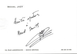 Michel Jazy Signed 4x6 Index Card