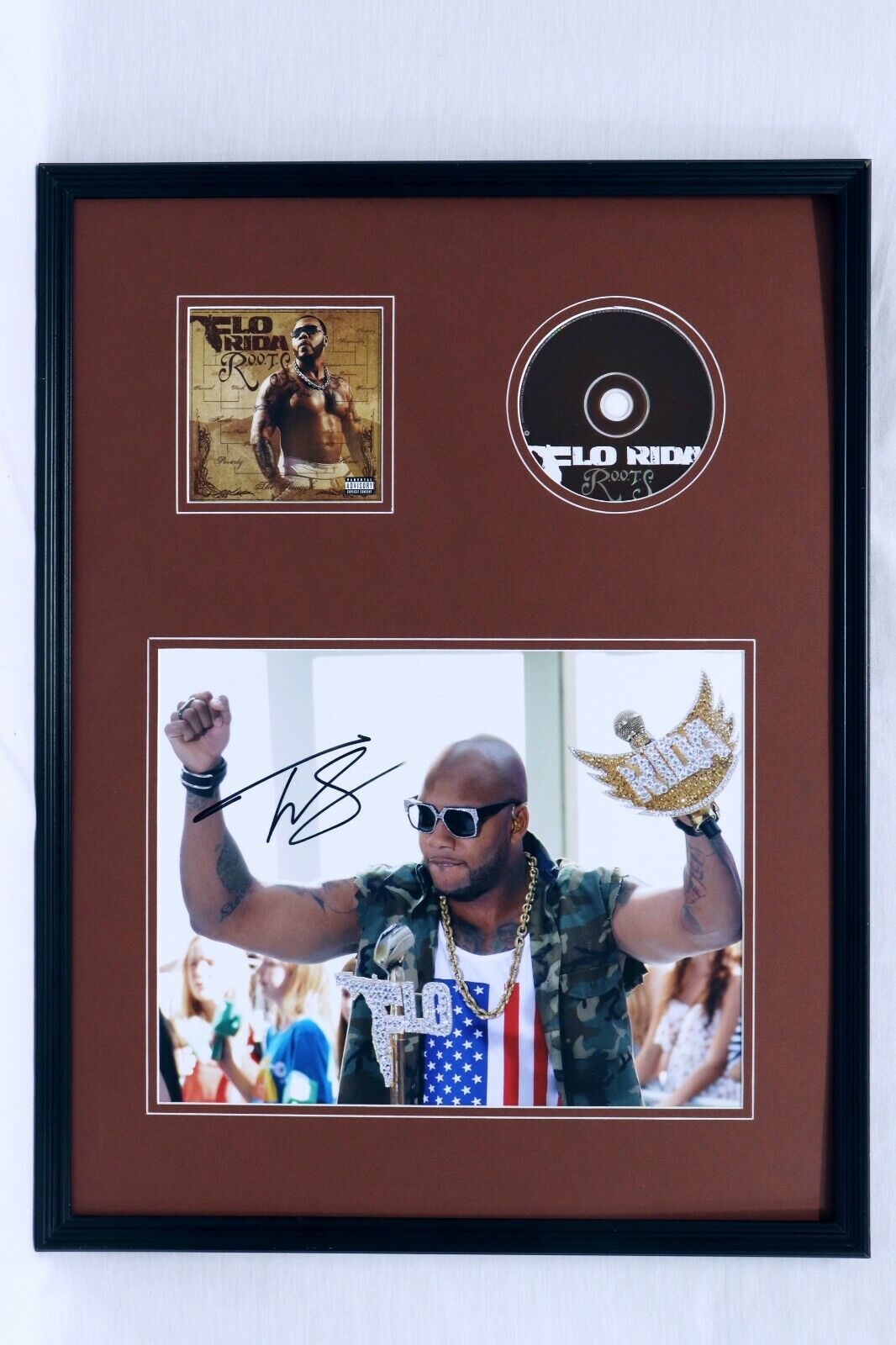 Flo Rida Signed Framed 18x24 Roots CD & Photo Display 