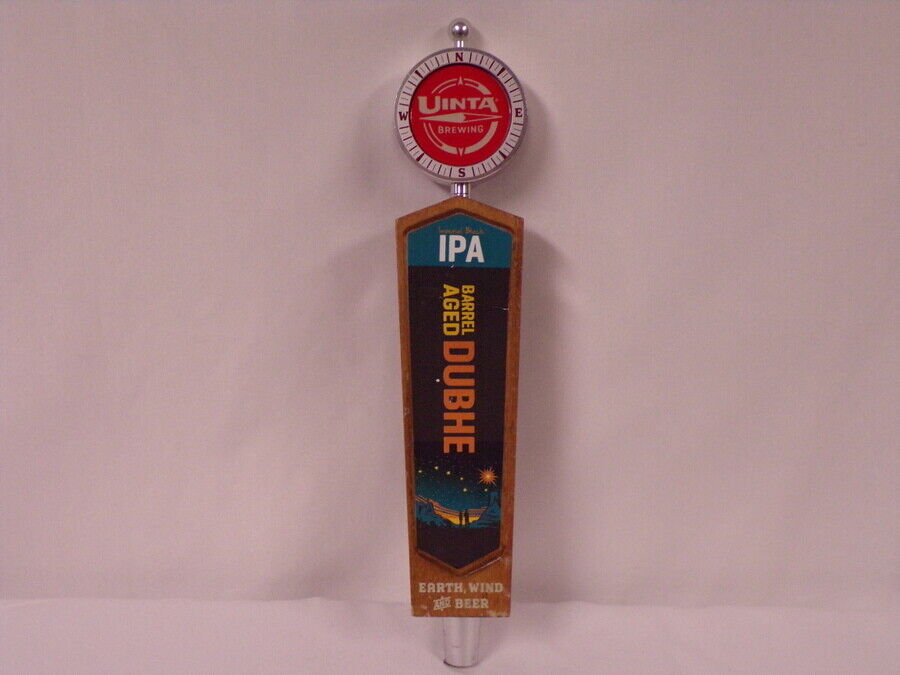 ORIGINAL Uinta Brewing Co Utah Dubhe Imperial Black IPA Beer Tap Handle