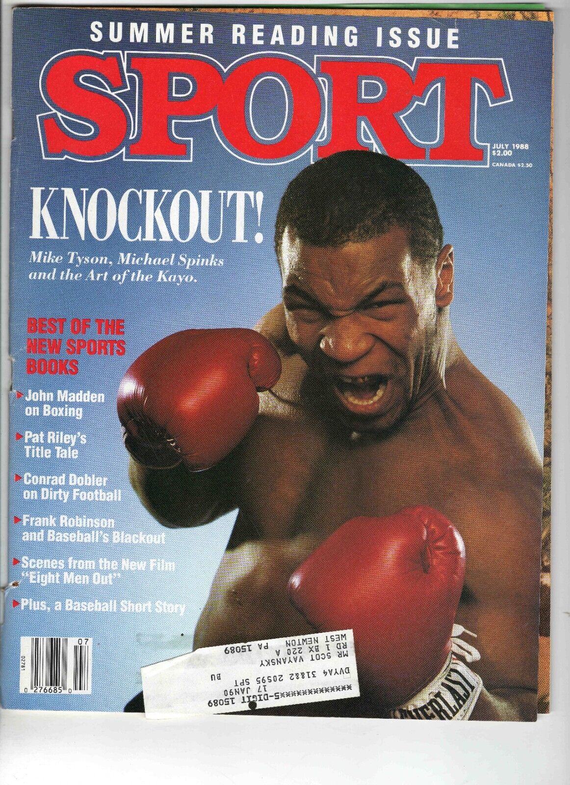 July 1988 Sport Magazine Mike Tyson