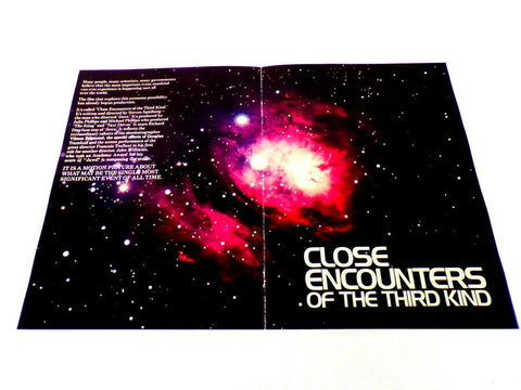 ORIGINAL Vintage 1977 Close Encounters Of Third Kind 12x18 Industry Ad Poster B