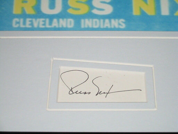 Russ Nixon Signed Framed 11x14 Photo Display Indians