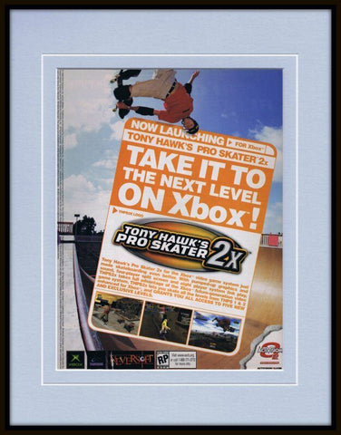 Tony Hawk Pro Skater 2002 XBox Framed 11x14 ORIGINAL Vintage Advertisement