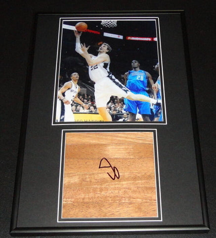 Tiago Splitter Signed Framed 12x18 Floorboard & Photo Display Spurs